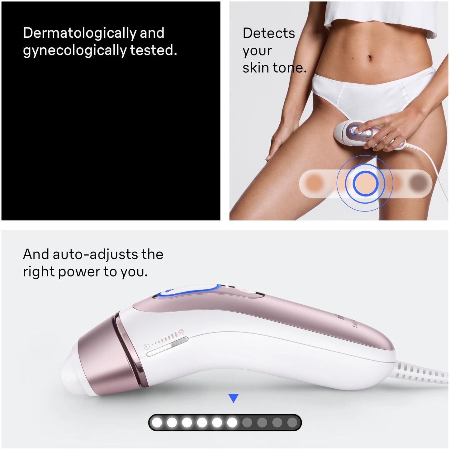 Braun IPL, Laser Hair Removal for Women & Men, Skin i-Expert IPL 7, Smart At-Home Laser with Venus Razor + 3 Heads + App, PL7243 - Available at All In One Marketplace Canada
