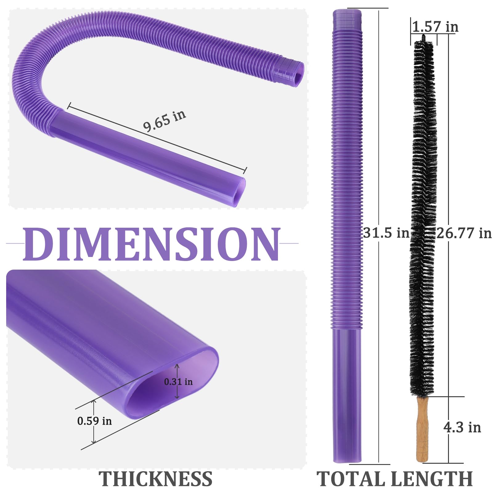 Fullclean Dryer Vent Cleaner Kit for Dyson Gen 5 V15 V12 V11 V10 V8 V7 Detect Absolute Cyclone Outsize Slim Vacuum Cleaner Nozzle Crevice Flexible Dryer Lint Removal Tool Attachments - Available at All In One Marketplace Canada