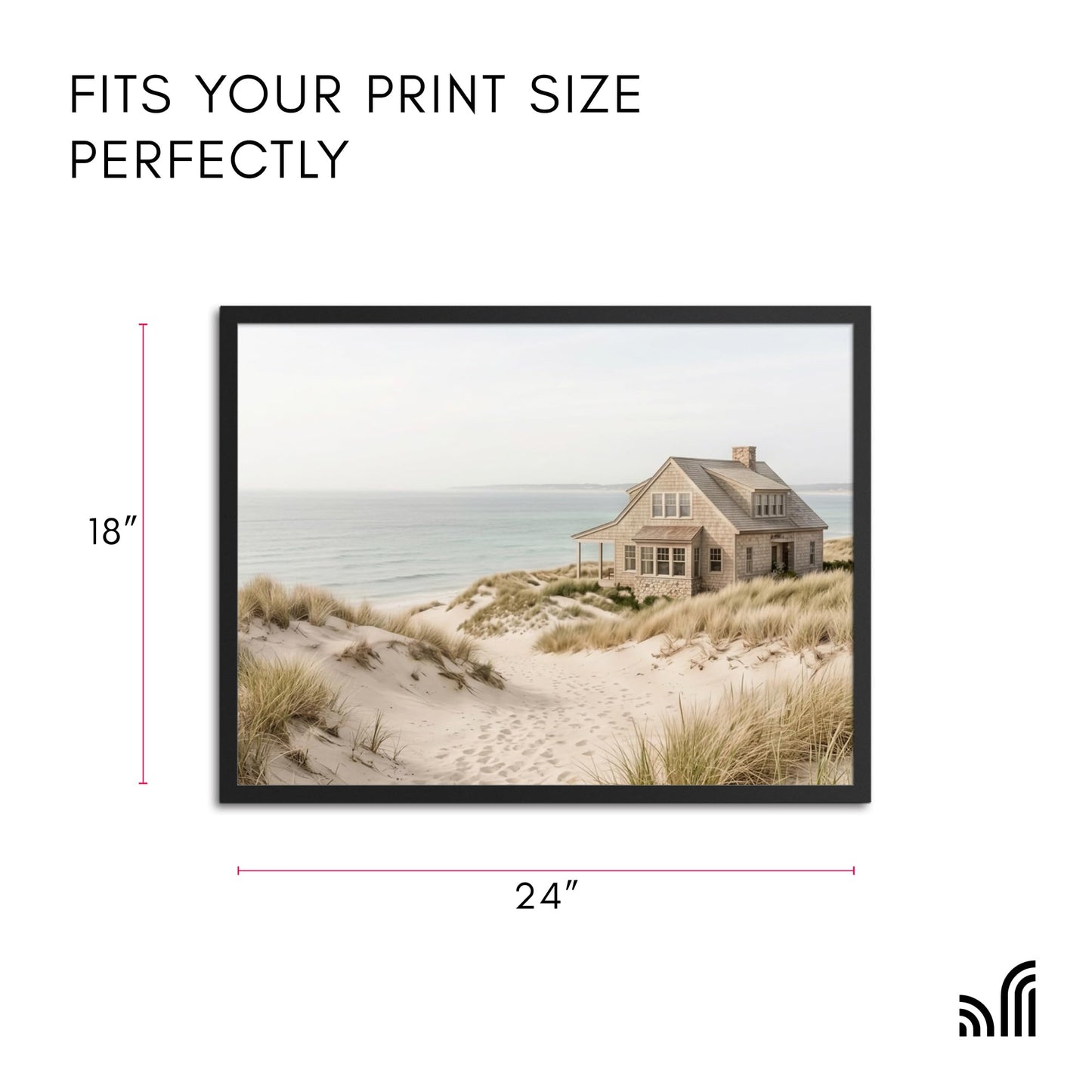 Americanflat 18x24 Poster Frame with Polished Plexiglass - Streamline Collection - Thin Border Picture Frame for Wall Display - Hanging Hardware Included - Black 🍁 All In One Marketplace Canada