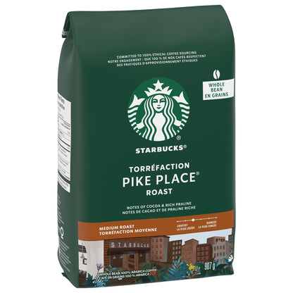 Starbucks Pike Place Medium Roast Whole Bean Coffee, 907g