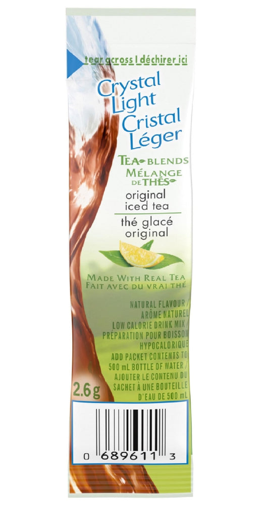 Crystal Light Iced Tea Drink Mix – 12 Boxes of 10 Packets (2.6 g each)