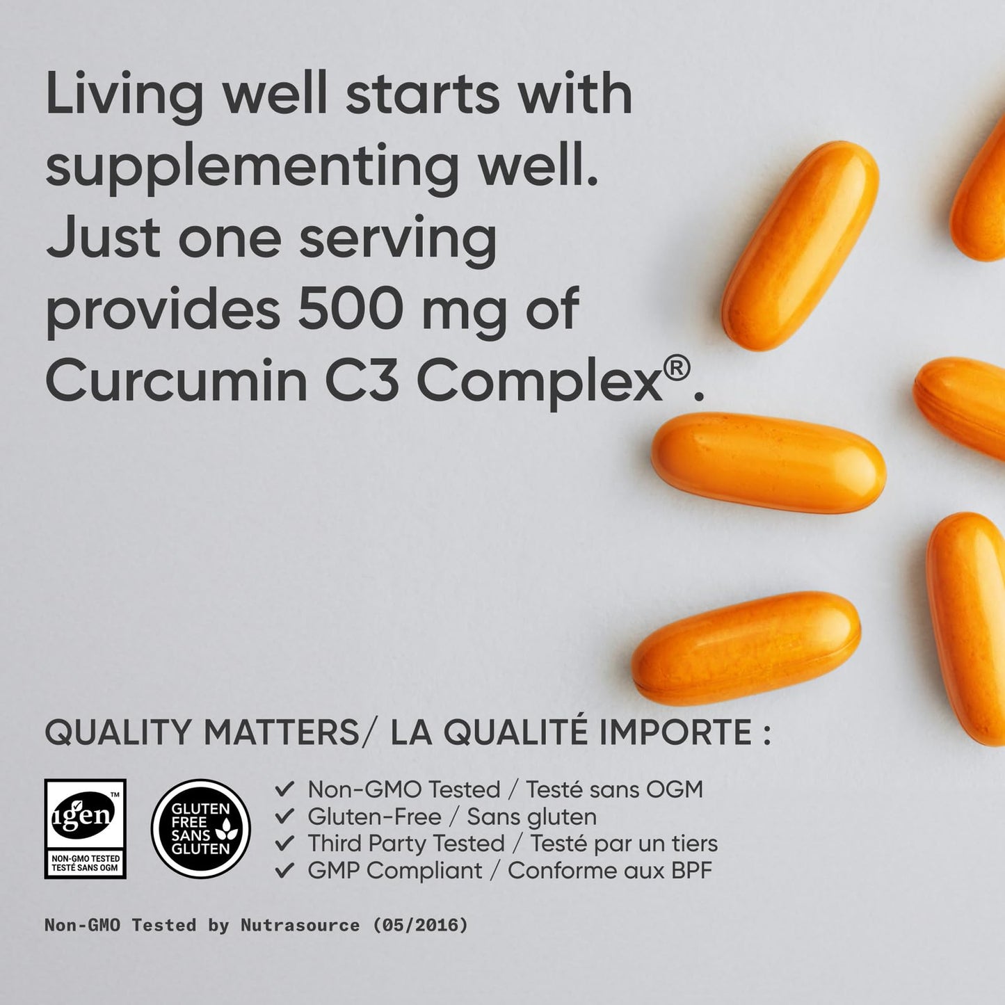 Sports Research® Turmeric Curcumin C3® Complex 500mg, Enhanced with Black Pepper & Organic Coconut Oil for Better Absorption; Non-GMO, Gluten Free & Third-Party Tested - 120 Liquid Softgels - Available at All In One Marketplace Canada