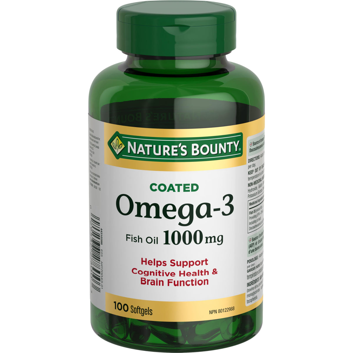 NATURE'S BOUNTY Omega-3 Fish Oil, 1000 mg, 100 Softgels