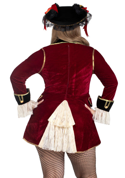 Leg Avenue womens Captivating Captain Halloween Pirate Costume, Multicolor, 2X