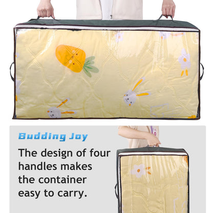 Budding Joy 90L Under Bed Storage Containers, Closet Organizers and Storage Bins, Foldable Underbed Storage Bags for Blankets, Towels, Comforter, Sweaters, Pillows, Linen Sheets, Wrapping Paper - Available at All In One Marketplace Canada