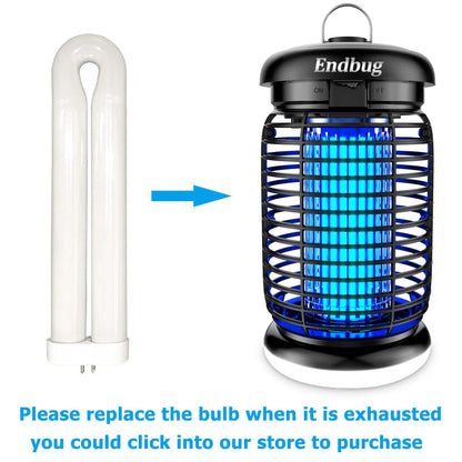 Endbug Bug Zapper Outdoor with LED Light, Mosquito Zapper Outdoor, 4200V Electric Bug Zapper, 5ft Power Cord, IPX6 Waterproof Fly Trap, 2-in-1 Fly Zapper Indoor for Patio Garden Backyard Home, Plug in