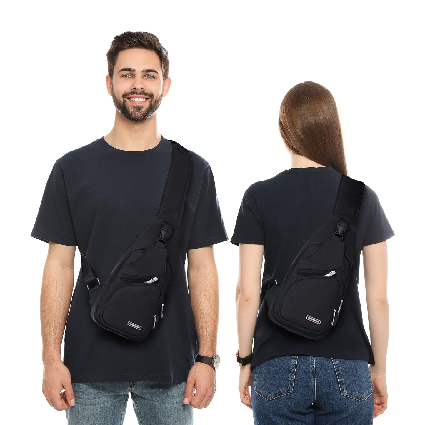 Sling Shoulder Bag Crossbody Backpack for Men Women Waterproof Hiking Daypack Multipurpose Cross Body Chest Bag for Outdoor Walking Travel