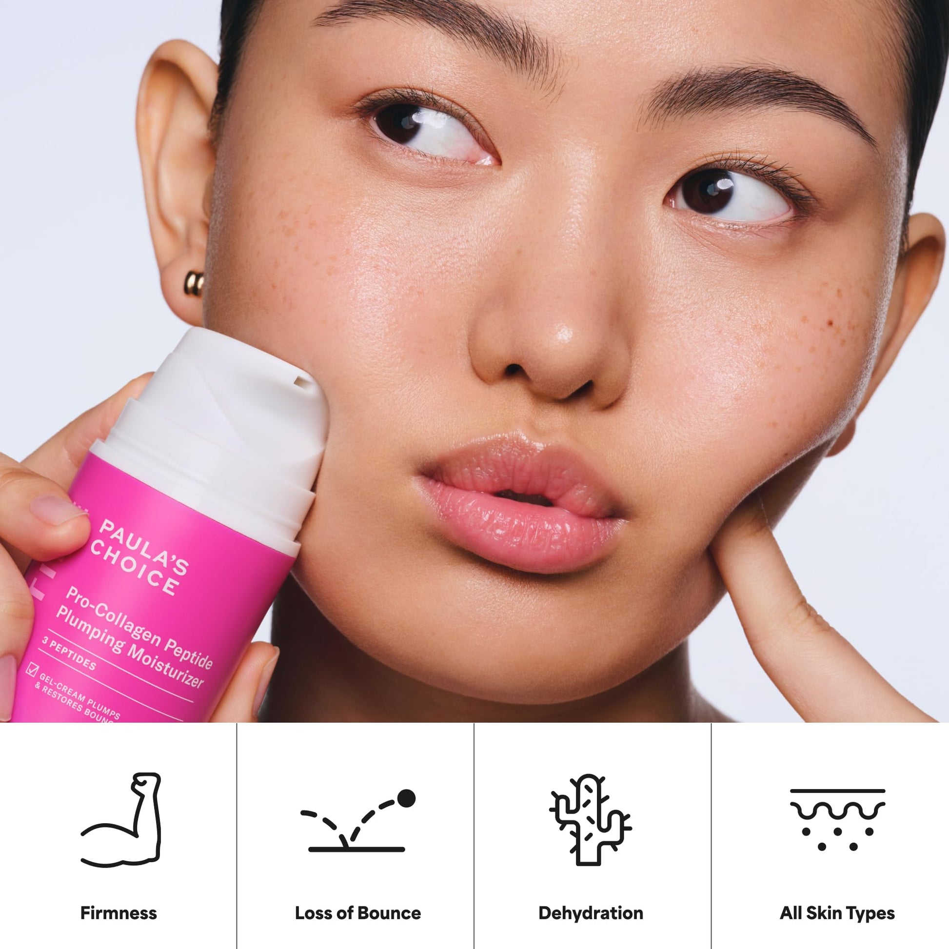 Paula's Choice Pro-Collagen Peptide Plumping Moisturizer, Daily Gel-Cream for Deep Lightweight Hydration, Wrinkles & Loss of Firmness, Fragrance-Free, 50 mL - Available at All In One Marketplace Canada