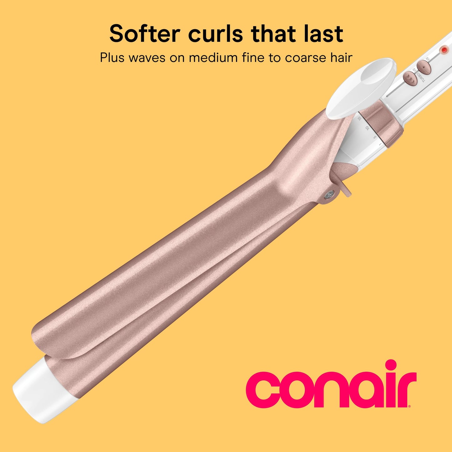 Conair Ceramic Long Barrel XL Curling Iron, 1 ¼” Barrel Produces Classic Curls – for use on Medium and Long Hair, Hair curler