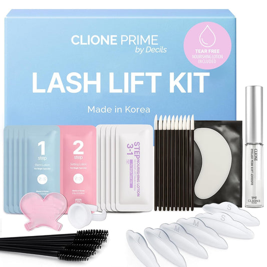Korean Lash Lift Kit - 5 Sets At Home Eyelash Perm Kit with Upgraded Glue, Eyelash Lift, DIY Lash Perm Easy for Beginner & Professional, Semi Permanent Perming Wave Suitable For Salon & Home (Blue) - Available at All In One Marketplace Canada