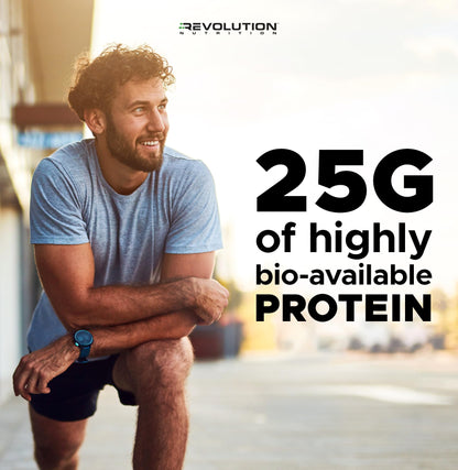 Revolution Nutrition High Whey Protein Powder 2LB - 25g Protein Per Serving, Gluten Free (Caramel Iced Cappuccino)