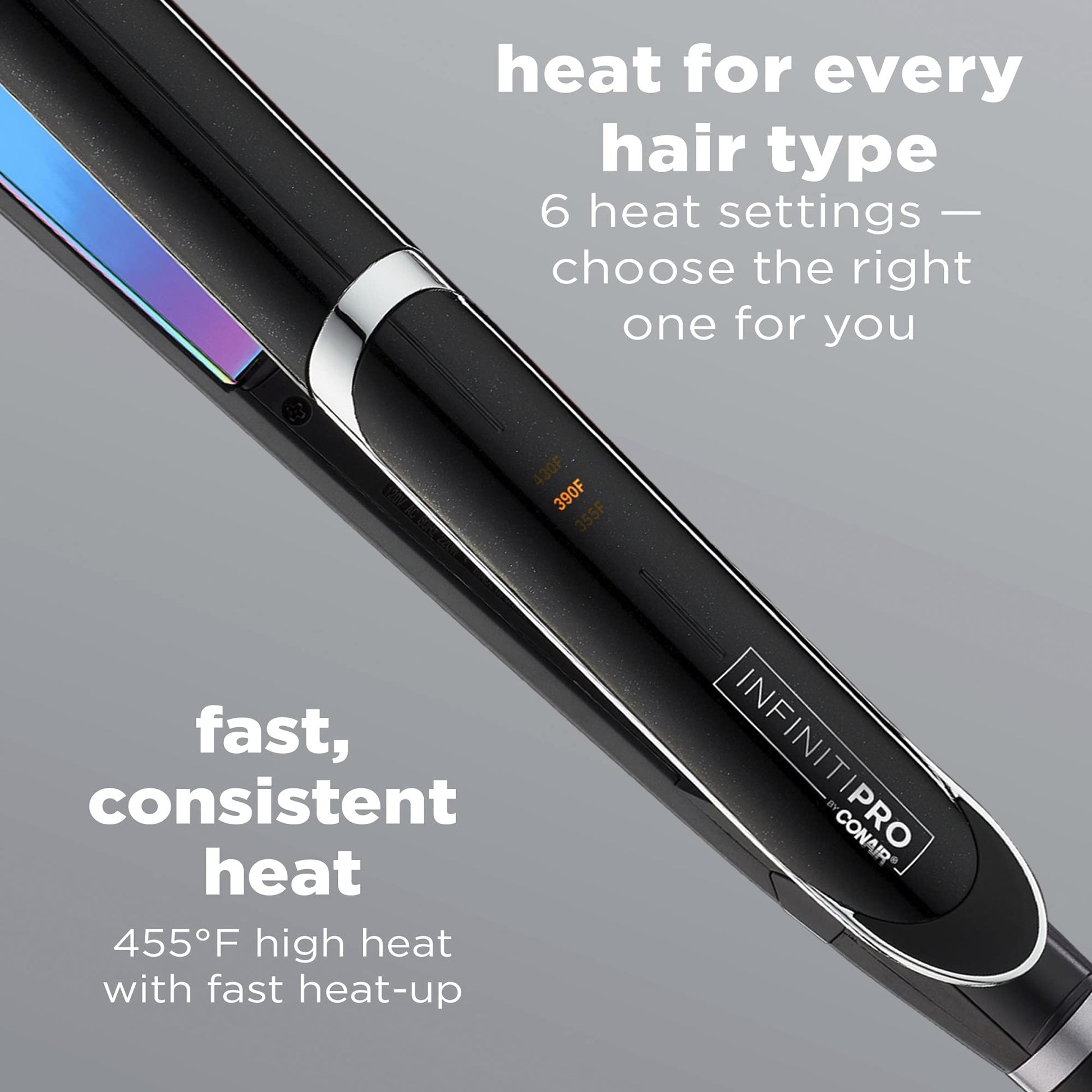 Infiniti Pro by Conair Titanium Flat Iron, Rainbow Finish, 1-Inch INFINITIPRO BY CONAIR
