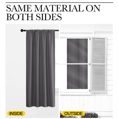 NICETOWN Blackout Kitchen Curtains 45 Inches Long, W42 x L45, Grey 🍁 All In One Marketplace Canada
