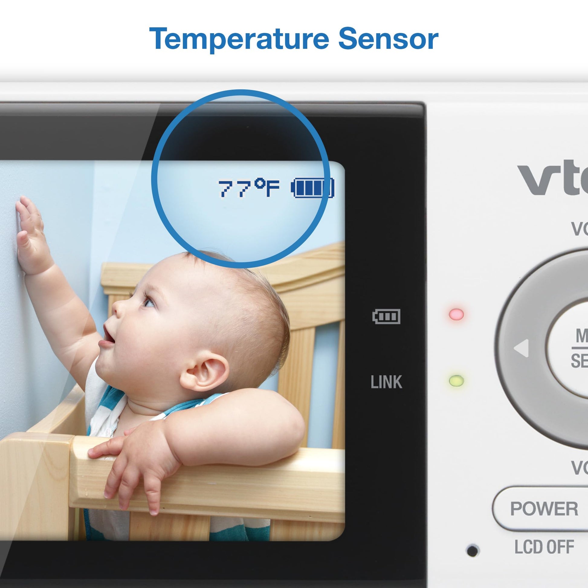 VTech VM819-2 Baby Monitor, 2.8” Screen, 2 Cameras, 1000ft Range, Night Vision, 2-Way Audio, Temperature Sensor, Lullabies, Secured Transmission No WiFi