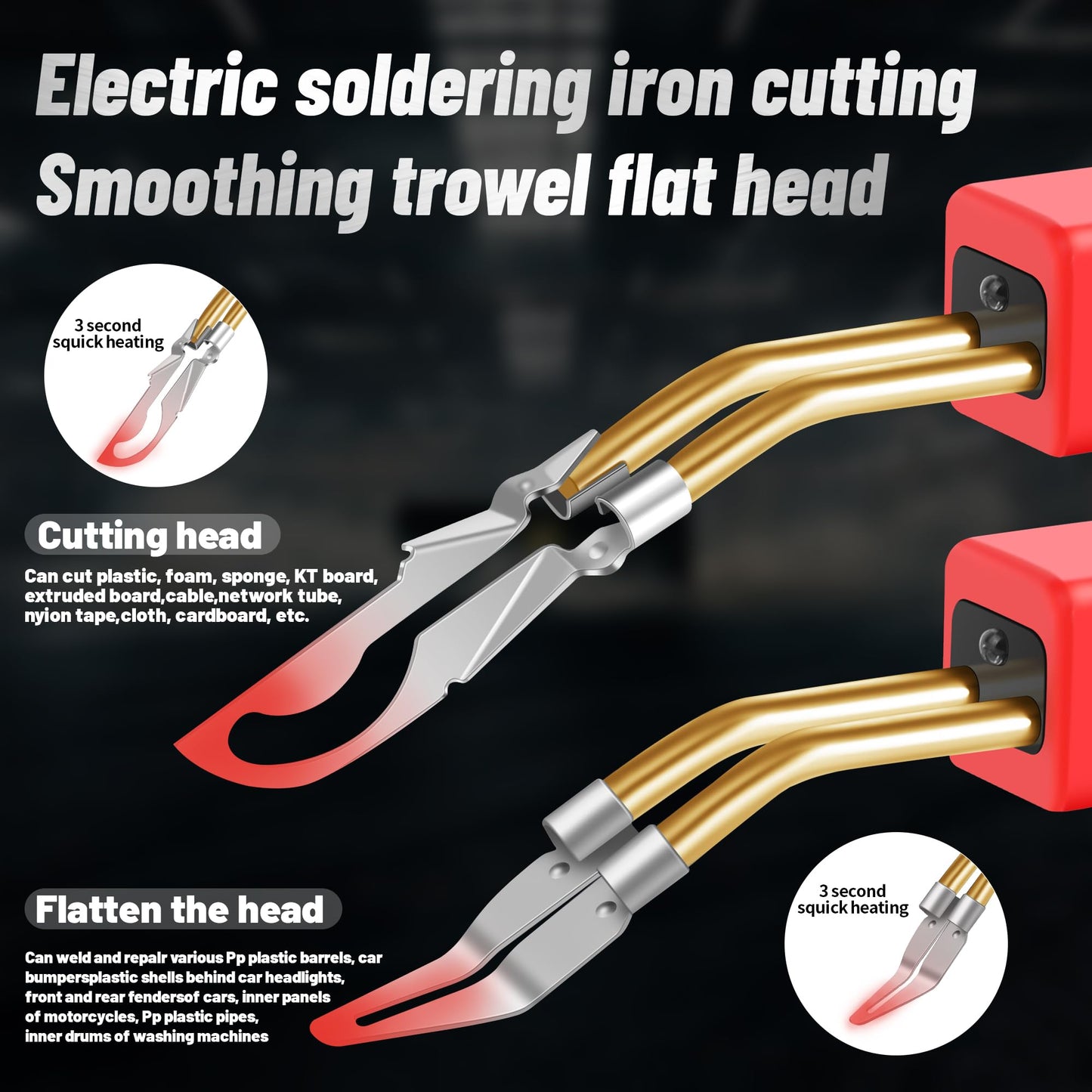 Upgraded 220W Plastic Welder, 2 in 1 Plastic Welding Repair Welder Kit 1000PCS Hot Stapler Soldering Gun with 100PCS Plastics Welding Rods Car Bumper Repair Kit for Most Plastics Repair - Available at All In One Marketplace Canada