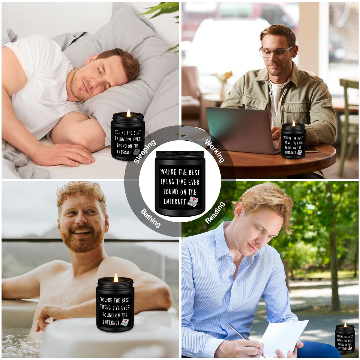 Homsolver Gifts for Men Him, Anniversary Romantic Gifts for Boyfriend Husband, Birthday Thanksgiving Christmas Valentines Day Presents for Boyfriend Best Friends Men, Scented Candles for Him 🍁 All In One Marketplace Canada