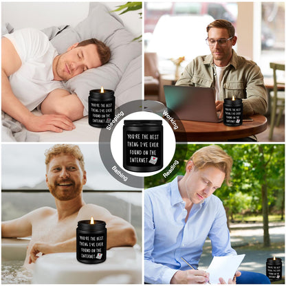 Homsolver Gifts for Men Him, Anniversary Romantic Gifts for Boyfriend Husband, Birthday Thanksgiving Christmas Valentines Day Presents for Boyfriend Best Friends Men, Scented Candles for Him 🍁 All In One Marketplace Canada