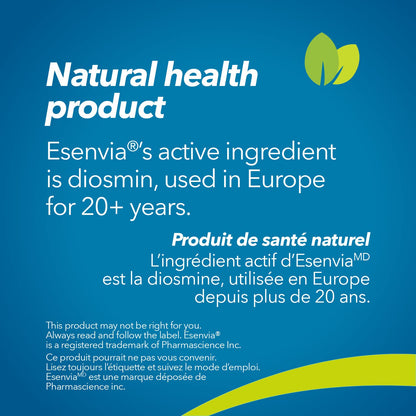Esenvia Diosmin Tablets for Leg Vein Symptom Relief, 30 Count
