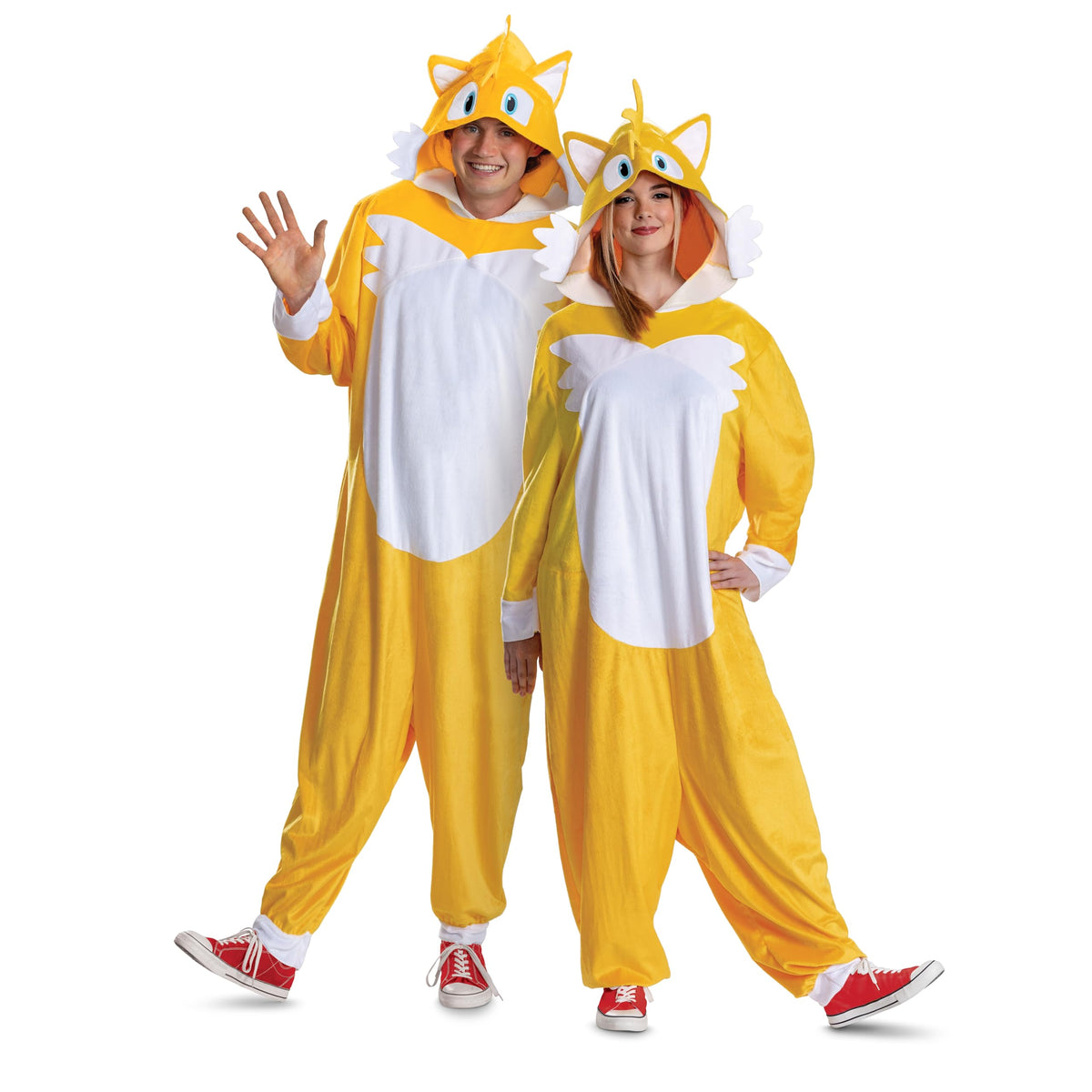 Disguise Sonic Tails Adult Costume, Official Sonic Movie 3 Halloween Costume with Headpiece, Adult Size L/XL