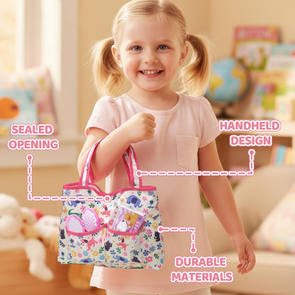 Baby Doll Accessories Set in Gift Box, 16 Pack Baby Doll Feeding Caring Kit with Pacifiers & Diaper Bag & Magic Bottles, Birthday / Christmas Party Goody Bag Stuffer, Toddler Kid Girl Pretend Play Toy 🍁 All In One Marketplace Canada