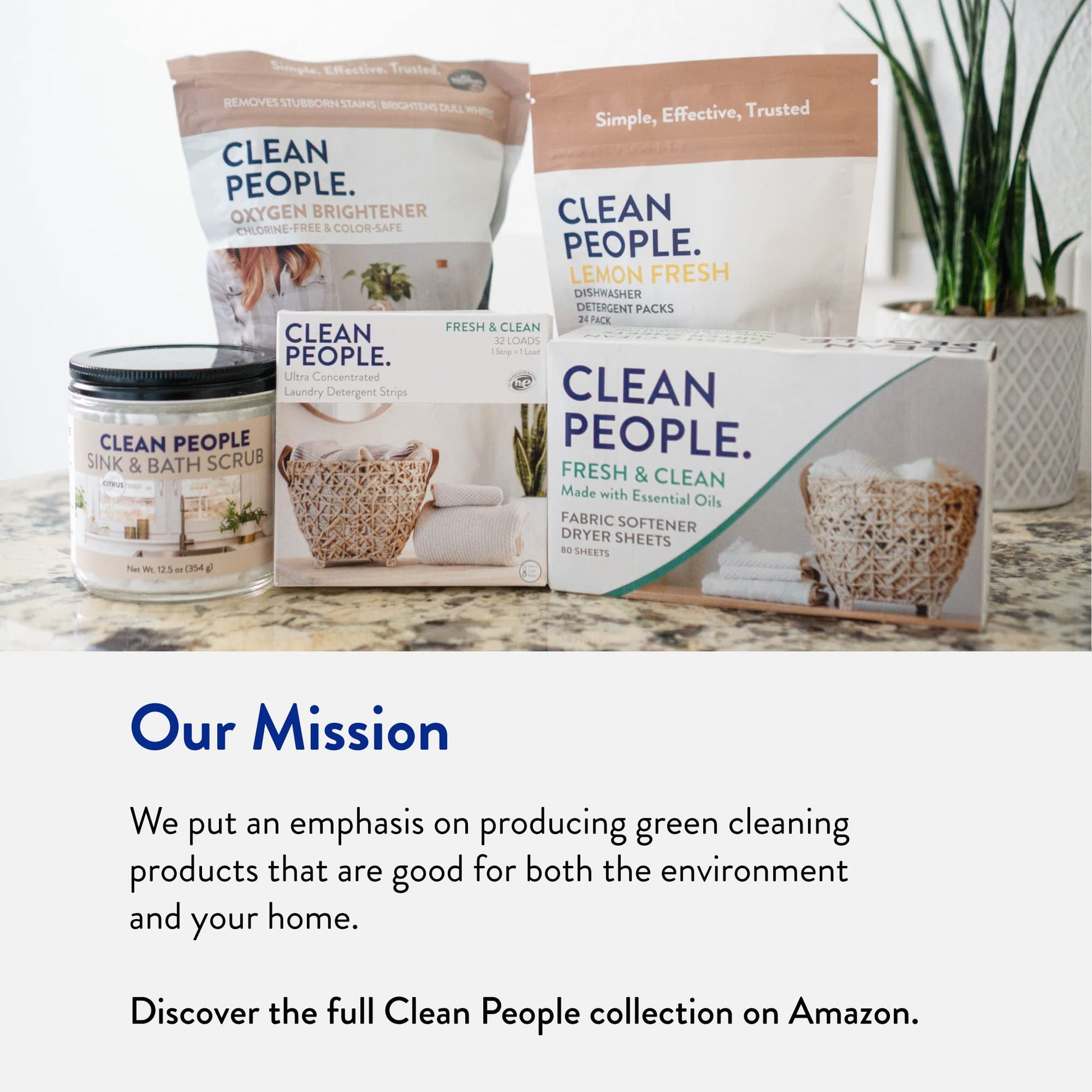Clean People All Natural Dishwasher Pods - Cuts Grease & Rinses Sparkling Clean - Residue-Free - Phosphate Free Dishwashing Pods - Fragrance Free, 60 Pack
