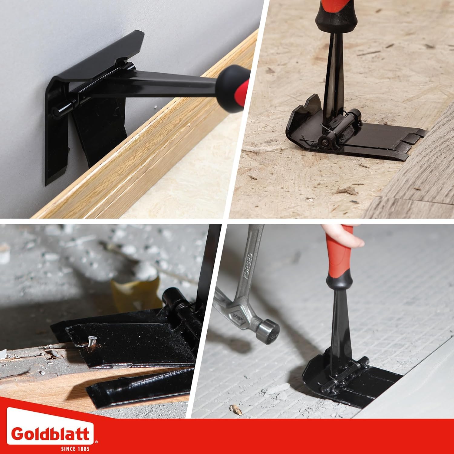 Goldblatt Trim Puller, Tile Removal Multi-Tool for Commercial Work & Home Improvement, Baseboard, Molding, Siding and Floor Removal, Remodeling Goldblatt