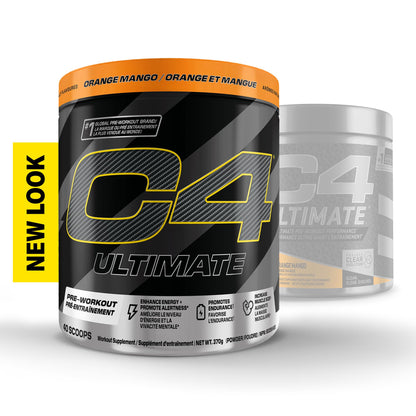 Cellucor C4 Ultimate Pre Workout Powder - Sugar Free Preworkout Energy with 300mg Caffeine and Creatine for Men & Women - Orange Mango, 20 Servings Cellucor