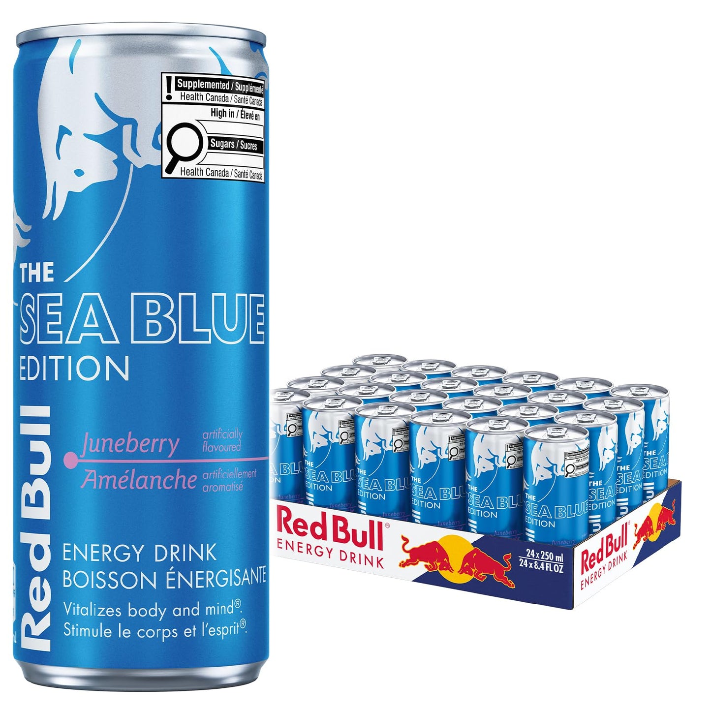 Red Bull Energy Drink Sea Blue Edition, 250ml (24-Pack)