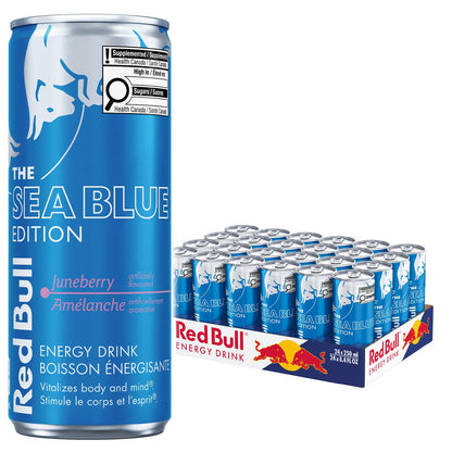 Red Bull Energy Drink Sea Blue Edition, 250ml (24-Pack)