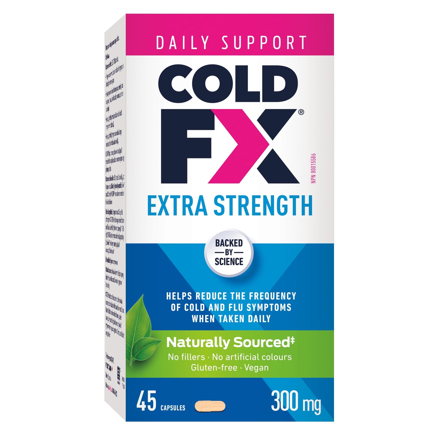 COLD-FX Extra Strength, Helps reduce the frequency of Cold and Flu Symptoms when taken daily, Formula contains uniquely derived extract from North American Ginseng, 50% more active ingredient compared to COLD-FX Daily Support Regular Strength, 45 Vegan Ca - Available at All In One Marketplace Canada