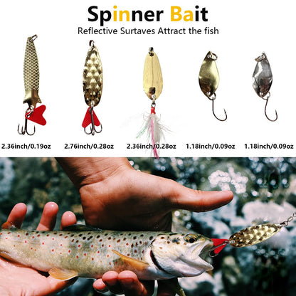 UperUper Fishing Lures Kit Set, Baits Tackle Including Crankbaits, Topwater, Spinnerbaits, Worms, Jigs, Hooks, Tackle Box and More Fishing Gear Lure for Bass Trout - Available at All In One Marketplace Canada