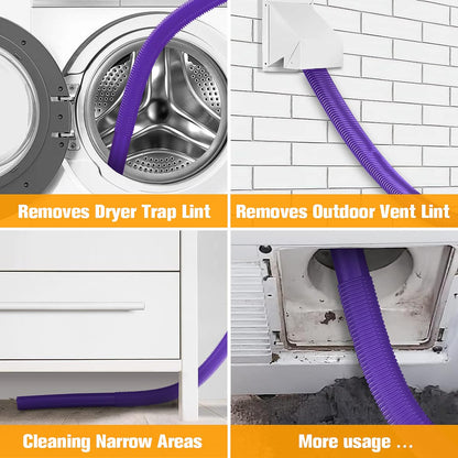 FUNTECK Dryer Lint Vacuum Attachment Compatible with Dyson V15 V12 V11 V10 V8 V7 V6 Vacuum Cleaners, Flexible Vent Lint Cleaner Kit, 34 inches - Available at All In One Marketplace Canada