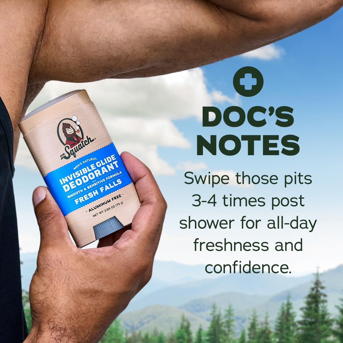Dr. Squatch Invisible Glide Natural Deodorant – Smooth Glide with No Stains – Aluminum Free & Dermatologist-Tested Formula Suits Sensitive Skin – Fresh Falls + Wood Barrel Bourbon – 2.65oz (2-Pack) - Available at All In One Marketplace Canada