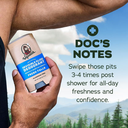 Dr. Squatch Invisible Glide Natural Deodorant – Smooth Glide with No Stains – Aluminum Free & Dermatologist-Tested Formula Suits Sensitive Skin – Fresh Falls + Wood Barrel Bourbon – 2.65oz (2-Pack) - Available at All In One Marketplace Canada