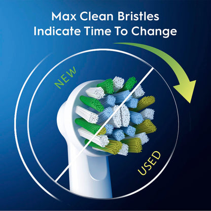 Oral-B CrossAction XFilaments Electric Toothbrush Replacement Brush Heads Refill, White, 3 Count