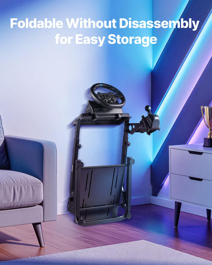 VEVOR Racing Wheel Stand, Adjustable & Foldable Simulator Stand for Logitech G29 G27 G920 G923, Thrustmaster T300RS T300GT T248 TS-PC TSXW Gaming Cockpit,Pedals Simulator NOT Included 🍁 All In One Marketplace Canada