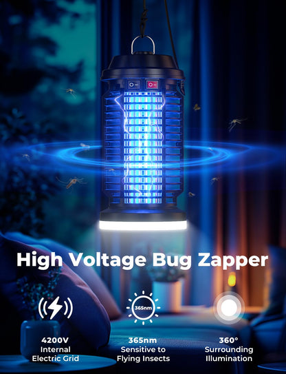 YISSVIC Bug Zapper Outdoor Indoor Waterproof Electric Mosquito Zapper 4200V Plug in for Kitchen Patio Courtyard Garden Camping - Available at All In One Marketplace Canada