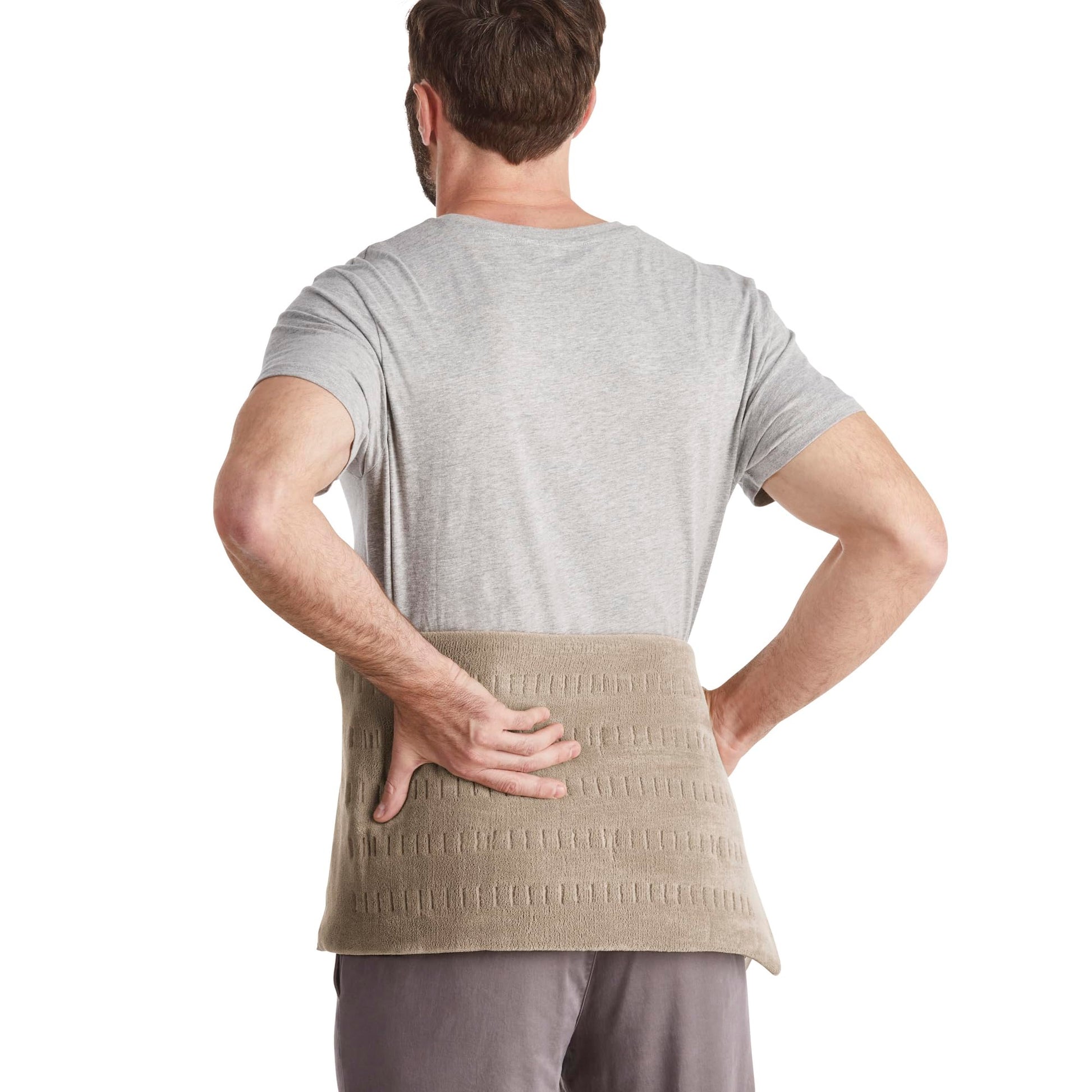 Sunbeam Premium King Size Heating Pad with Compact Storage - Moist Integrated Heating Pad for Pain Relief, 4 Heat Settings, 2 Hour Auto-Off, Beige - Available at All In One Marketplace Canada