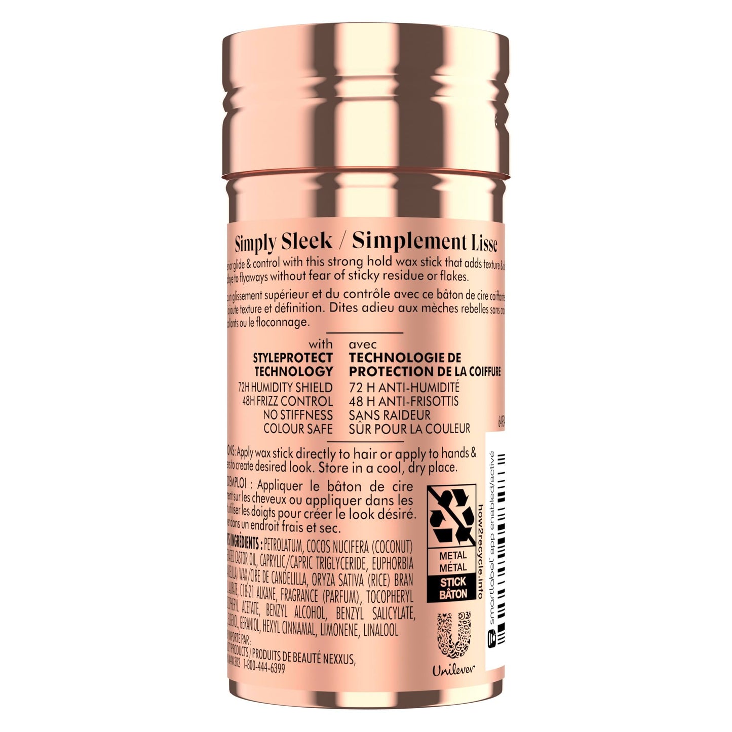 Nexxus Slick Stick Hair Wax 72H Humidity Shield 48H Frizz Control, 66g Nexxus