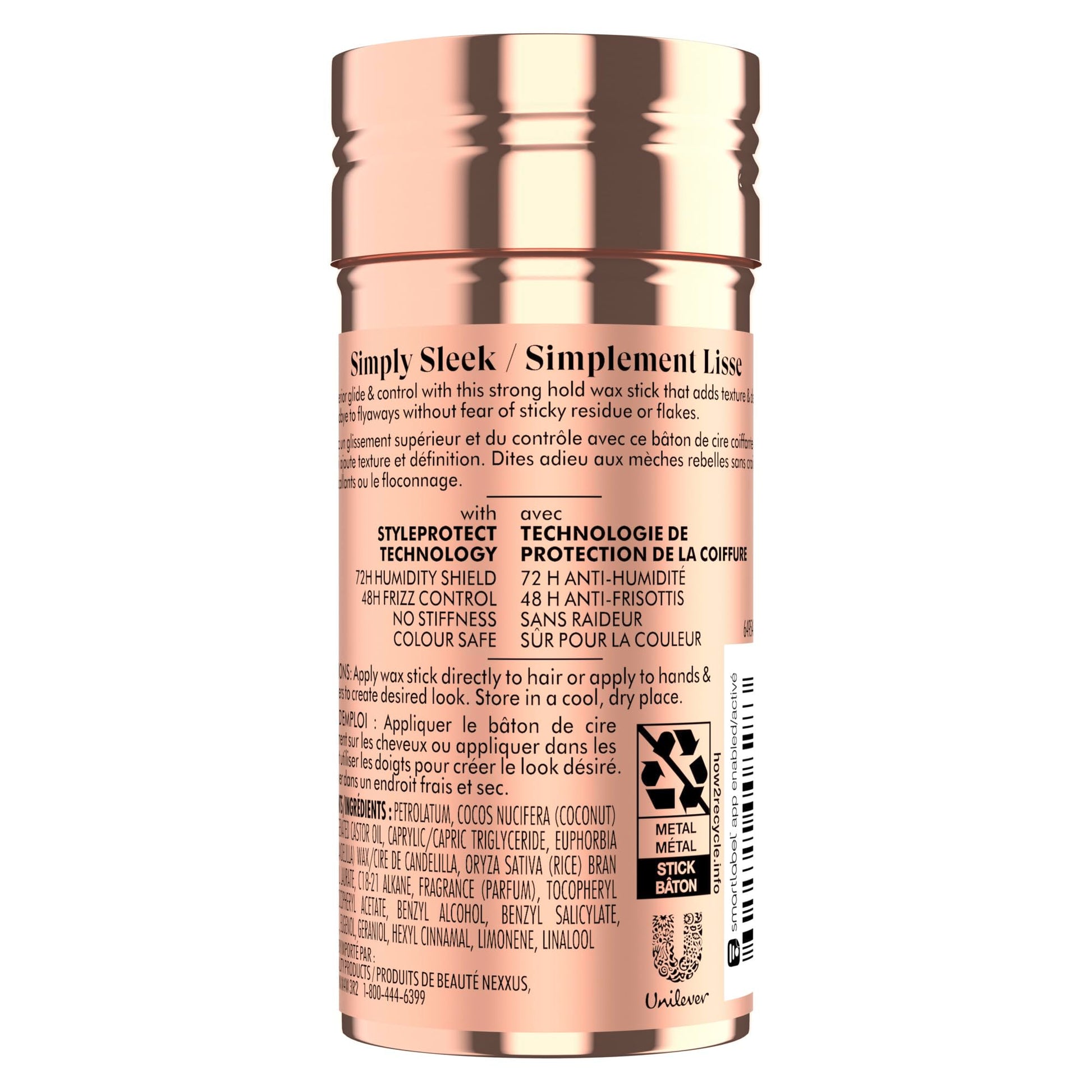 Nexxus Slick Stick Hair Wax 72H Humidity Shield 48H Frizz Control, 66g Nexxus