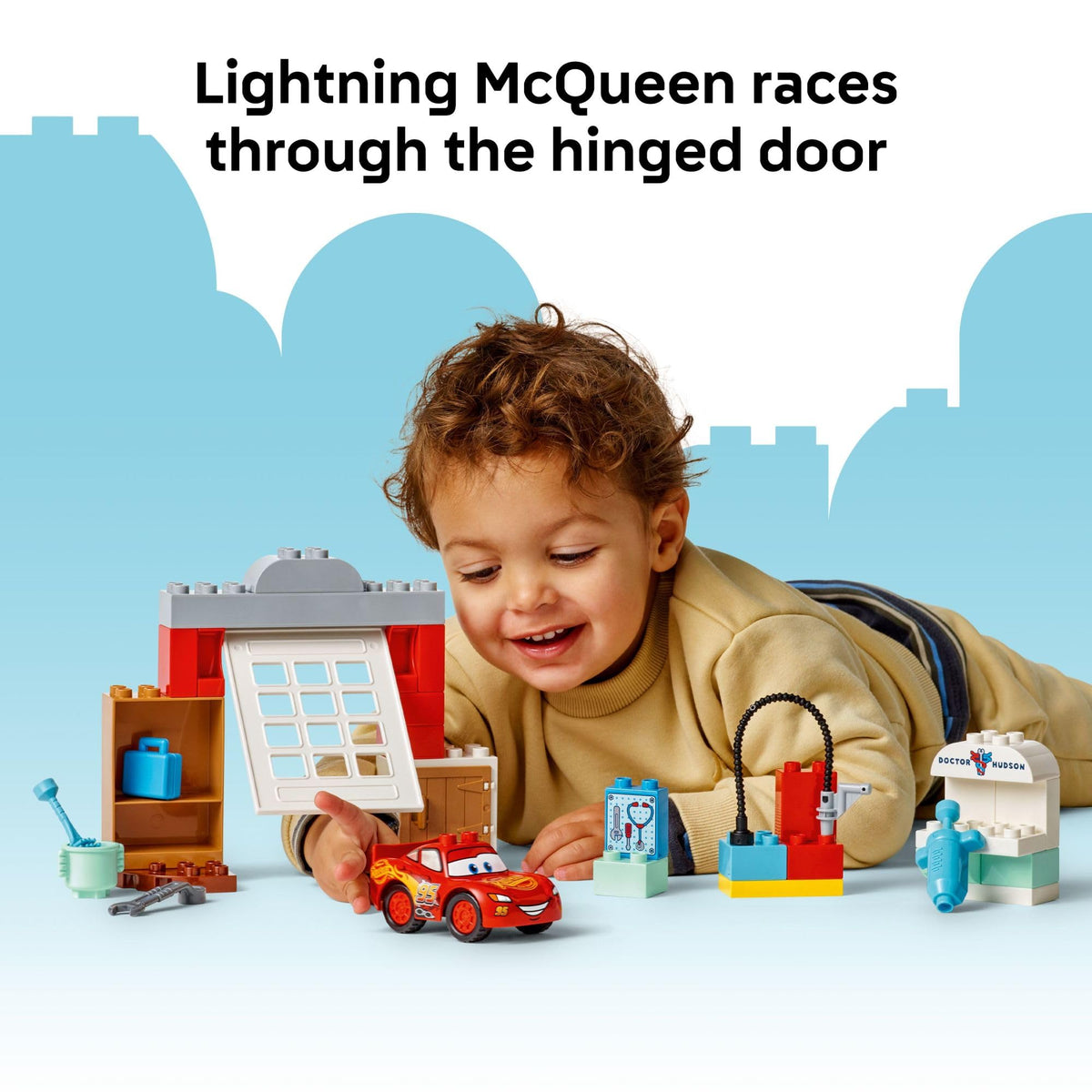 LEGO DUPLO │ Disney and Pixar Cars McQueen’s Visit to Doc’s Garage, Buildable Toddler Toy Inspires Creative Play, Building Set for Preschoolers Aged 2 Plus Who Love Vehicle Playsets 10456