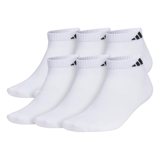 adidas Men's Superlite 3.0 6-Pack Low-Cut Socks, White/Black, Large