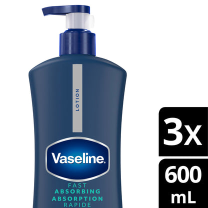 Vaseline Men 3 in 1 Body, Face & Hands Lotion 48 H Dry skin moisturizer, Fast Absorbing with Ultra hydrating lipids, 600 ml (3-pack) - Available at All In One Marketplace Canada