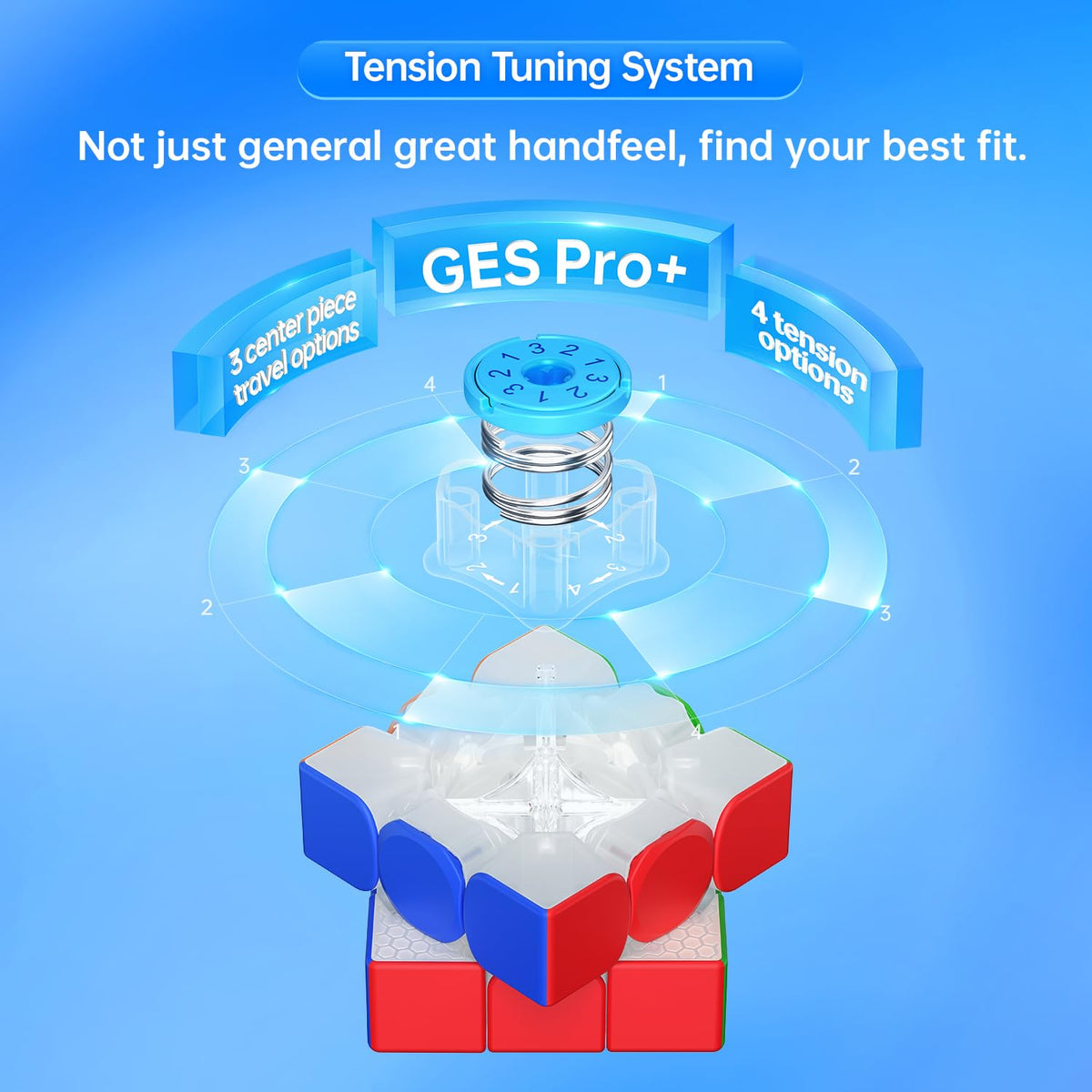 GAN 356 R S 2, 3x3 Speed Cube Stickerless Puzzle Practice Solving Wing-Shaped Core 2.0 Tension Adjustable, Kids Beginners Travel Games Holiday Birthday Gifts (Non-Magnetic Version) 🍁 All In One Marketplace Canada