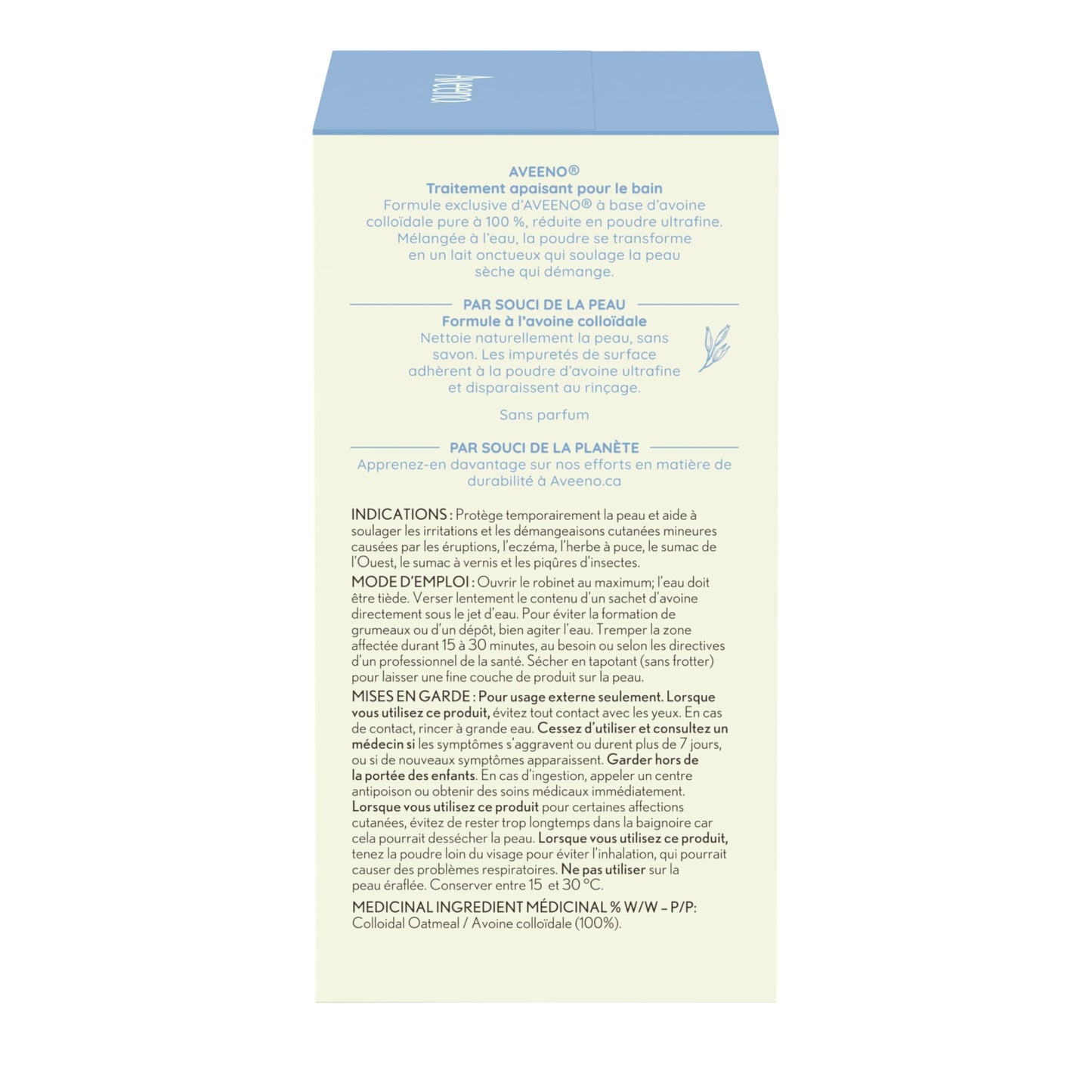 Aveeno Soothing Bath Treatment, Eczema, Dry Skin Relief, Colloidal Oatmeal Bath, Cleanser, Fragrance Free, 8-pack, 42 gram - Available at All In One Marketplace Canada