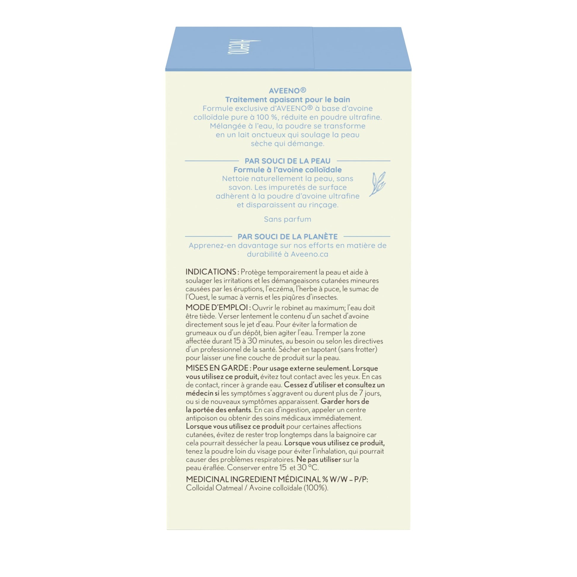 Aveeno Soothing Bath Treatment, Eczema, Dry Skin Relief, Colloidal Oatmeal Bath, Cleanser, Fragrance Free, 8-pack, 42 gram - Available at All In One Marketplace Canada