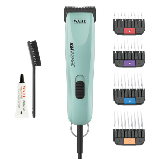 Wahl Professional Animal KM Inspire 2-Speed Corded Clipper equipped with a Brushless Motor that runs cooler on coat types | For all Pets - Model 59183 Wahl