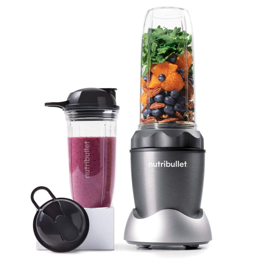 Nutri Bullet NB50100C Pro 1000 Single Serve Blender (1000W) 7-Piece Set, Dark Gray/Light Gray Skirt - Available at All In One Marketplace Canada