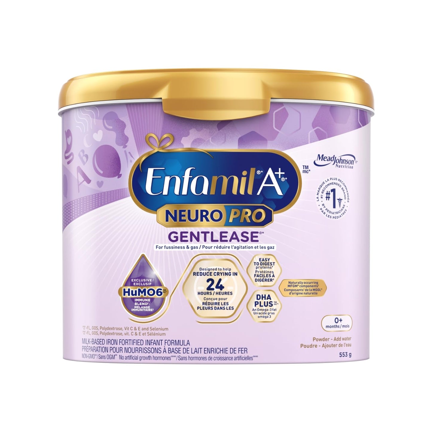Enfamil A+ NeuroPro Gentlease Infant Formula Powder, 553g – Brain-Building DHA for Newborns to 12 Months