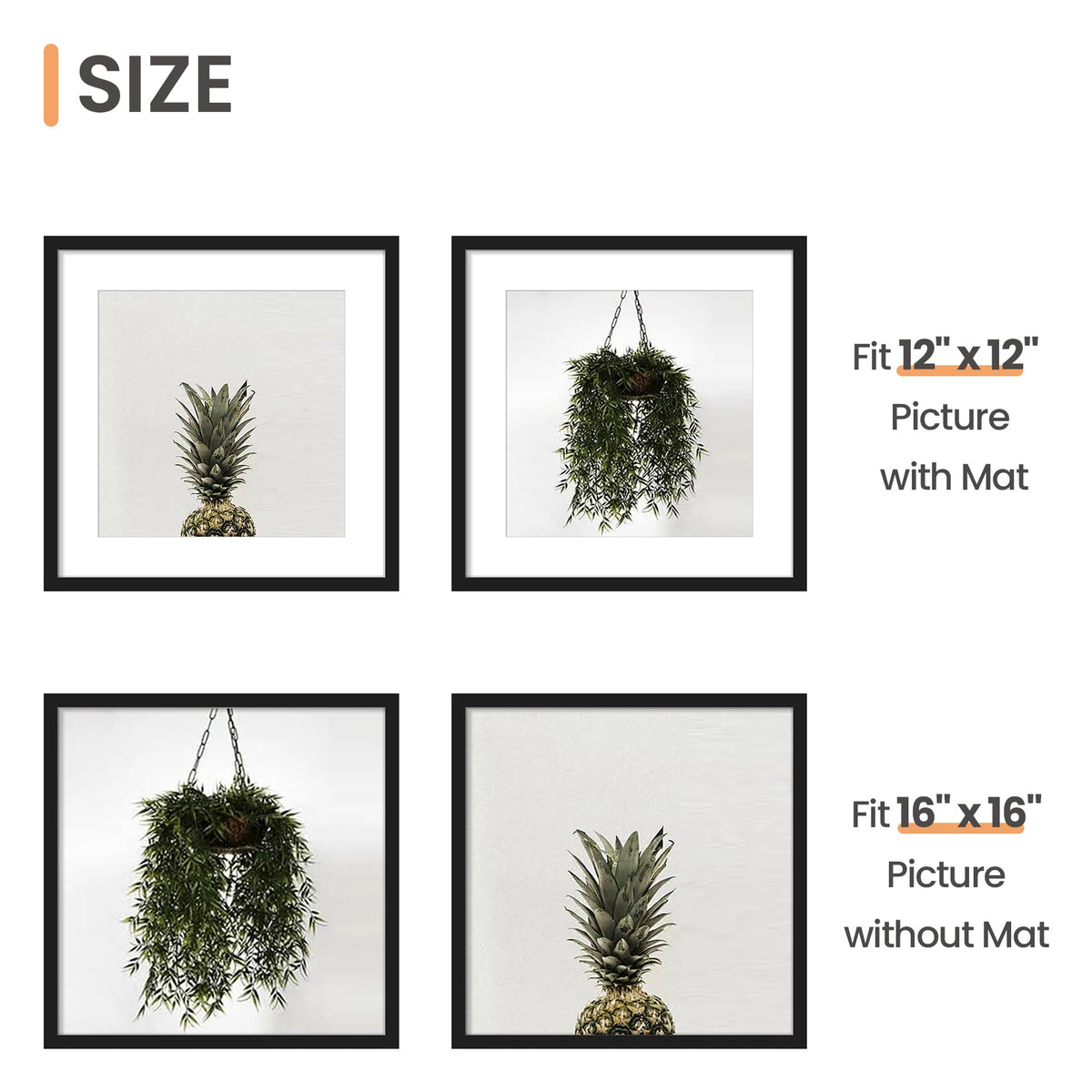 upsimples 16x16 Picture Frame,Black, 1 Pack 🍁 All In One Marketplace Canada